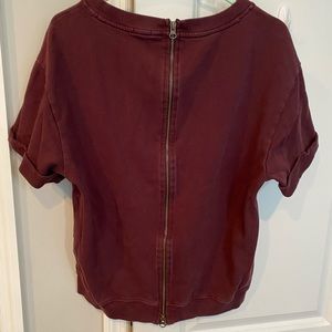 True Religion Vintage Sweater Top Brick Red